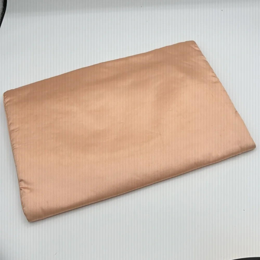 Vintage Pink Quilted Silk Satin Oversized Lingerie Storage Bag Embroidered HOT